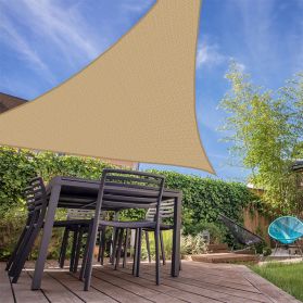 Voile d'ombrage triangulaire résistante au vent - haute densité de 280g/m2 - Beige - 3 x 3 x 3 m - Côté Store