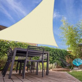 Voile d'ombrage triangulaire résistante au vent - haute densité de 280g/m2 - Écru - 3 x 3 x 3 m - Côté Store